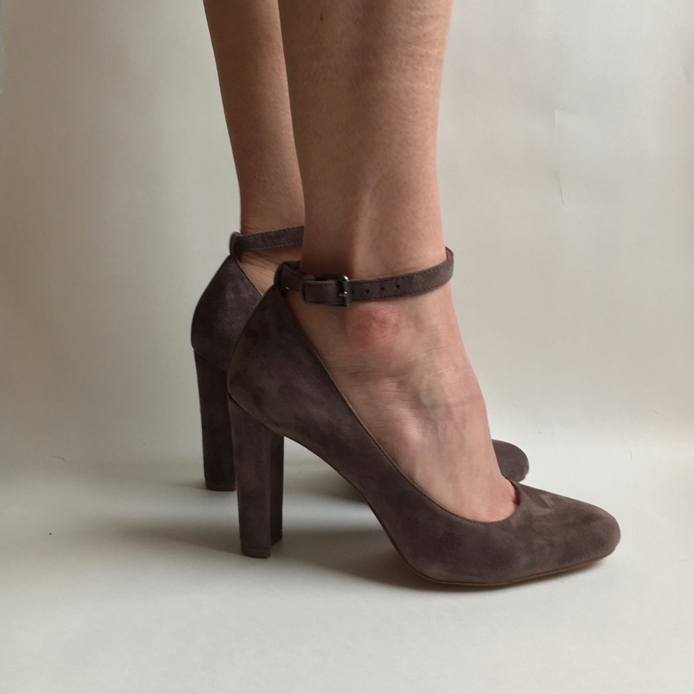 Madewell Suede Ankle Strap Heels